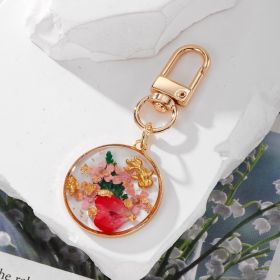 Handmade Resin Pressed-Flower Keychain (Option: 03)