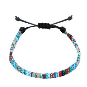 Hand Woven Rainbow Color Anklet Bohemian Style (Option: A)