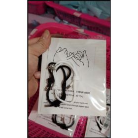 Simple Nylon Love Magnetic Bracelet (Option: Black white with envelope)