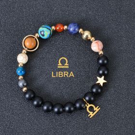 Eight Planets Twelve Constellations Bracelets Frosted Stone Beaded Bracelet (Option: Libra)