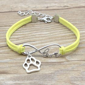 Jewelry Simple Style Hand-woven Infinite Love Pet Bracelet (Option: Yellow)
