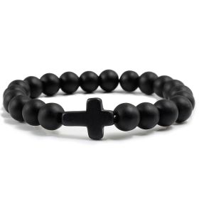 Blue Turquoise Cross Bracelet (Option: Black-21cm)