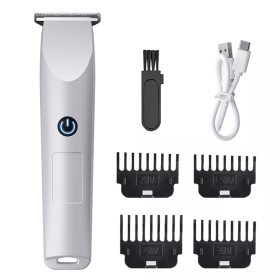 Men's Electric Beard Shaver Trimmer Razor Rechargeable Hair Clipper Shaving Machine USB Rechargeable (Option: white)