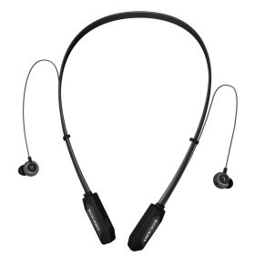 Black-Red Color Options -- 1Pc Wireless Neckband Headphones V4.2 Sweat-proof Sport Headsets Earbuds In-Ear Magnetic Neckbands Stereo Earphone Deep Bas (Option: Black)