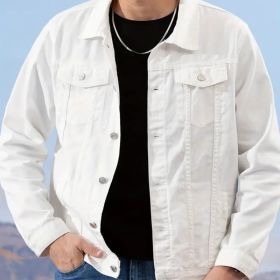 Formal And Well-fitting Denim Jacket (Option: Y034M)