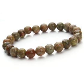 Aventurine Blue Sandstone Beads Round Bead Bracelet Bracelet (Option: Nature stone)