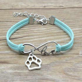 Jewelry Simple Style Hand-woven Infinite Love Pet Bracelet (Option: Sky Blue)