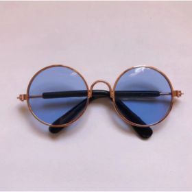 Pet Cat Glasses Cat Sunglasses (Option: Gold blue-L)
