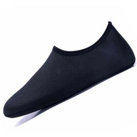 Summer Outdoor Water Sports Shoes For Men Women Kids,Barefoot Beach,Swim Surf Dive QuickDry Aqua Yoga Socks (Option: Black-XL)