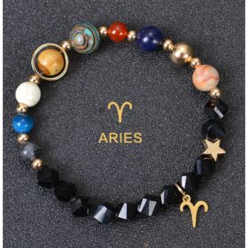 Eight Planets Twelve Constellations Bracelets Frosted Stone Beaded Bracelet (Option: Aries Tangent stone)