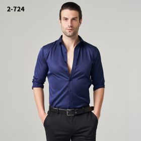 H-2-7 Workwear Shirt (Option: Navy blue S)