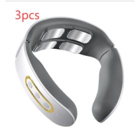 Cervical spine electric hot compress neck protector (Option: White 3pcs-B-USB)