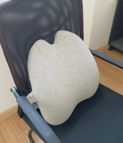 Memory Foam Seat Cushion Breathable Beautiful Buttocks Chair (Option: Light gray waist support)