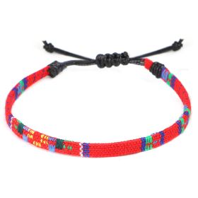 Hand Woven Rainbow Color Anklet Bohemian Style (Option: P)