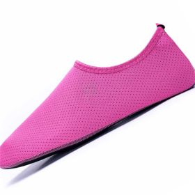 Summer Outdoor Water Sports Shoes For Men Women Kids,Barefoot Beach,Swim Surf Dive QuickDry Aqua Yoga Socks (Option: Pink-M)