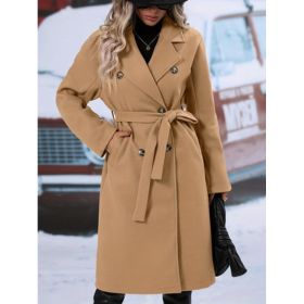 Fashionable Casual Long Coat (Option: Brown1-M)
