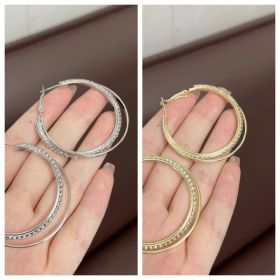 Diamond Simple Bracelet Eardrop Earring Korean Simple Temperamental (Option: Suit)
