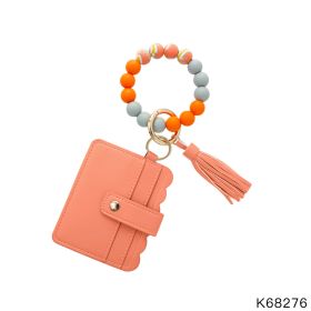 Silicone Bracelet Wrist Keychain Pendant (Option: K68276 Orange)