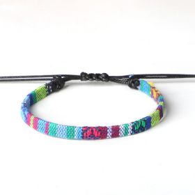 Hand Woven Rainbow Color Anklet Bohemian Style (Option: K)