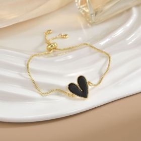 Simple Rotatable Flower Color-preserving Pure Copper Gold-plated Bracelet (Option: Rotating Bracelet 8)