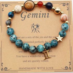 Eight Planets 12 Constellation Bracelet Natural Stone Hemp Stone (Option: Gemini Hemp Stone)