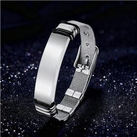 Premium Bracelet Titanium Steel Adjustable Bracelet (Option: white)