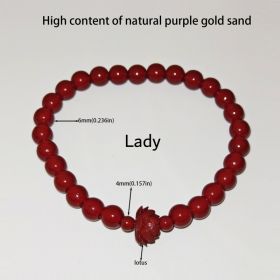 7 Styles Of Cinnabar Bracelets 8mm And 6MM (Option: Lotus-6mm)