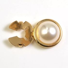 Luxury Rhinestone Button Covers Clip-On Shirt Cufflink Pin (Option: Gold)