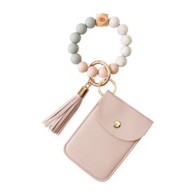 Silicone Bracelet Wrist Keychain Pendant (Option: K68326 Pink)