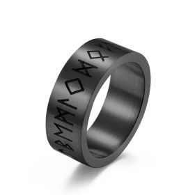 Titanium Steel Matte Brushed Ring Ring Men's And Women's Bracelets (Option: Black-11)
