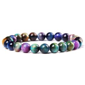 Natural Stone Color Scattered Beads 8mm Bead Bracelets (Option: FD6294 19CM)