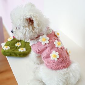 Pet Cats And Dogs Keep Warm And Comfortable Sweater (Option: Suit-Flowers-S)