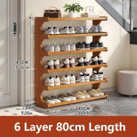 Layer Practical Storage Rack, Shoe Rack, Space-saving Design, Multi-layer Independent Storage Rack, Wood Grain Finish, Easy To Assemble, Self-supporti (Option: 6th floor)