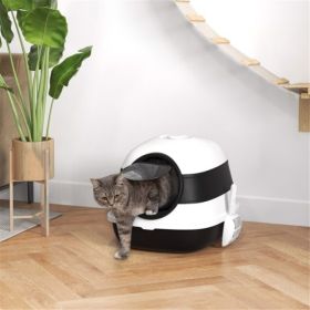 Pet Stairs Cat Climbing Tower (Option: Black and white)