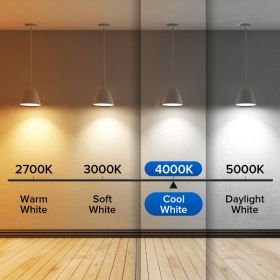 SANSI 60W Equivalent LED Light Bulbs, 22-Year Lifetime,  900 Lumens With Ceramic Technology,  Non-Dimmable, E26 Base, A15 Size, Energy-Efficient & Saf (Option: 4pack-4000K)