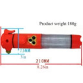 Red&Yellow Multi-functional Car Safety Hammer With Flashlight (Option: W13532888)