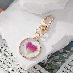 Ecofriendly Acrylic Keychain With Tassel With Brass Ring (Option: pink)