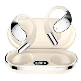 Portable Sports Hanging Ear Bluetooth Earphones (Option: Beige-Neutral Normal Version)