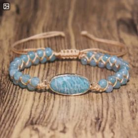 Handmade Creative Woven Bracelet Love Stone Winding Bracelet (Option: TR16977)