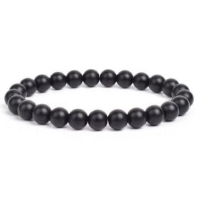 Unisex 8mm Yoga DIY Agate Beads Bracelet (Option: 6 Style-8mm)