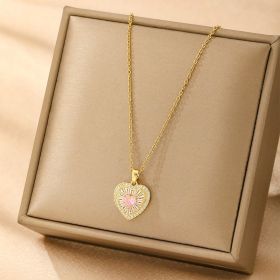 Light Luxury Necklace All-match Love Women (Option: Heart Shape)