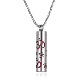 Aromatherapy Pendant Perfume Bottle Essential Oil Titanium Steel (Option: N0462)