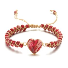 Handmade Creative Woven Bracelet Love Stone Winding Bracelet (Option: D)