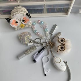 Whistle Alarm Window Breaker Keychain Set (Option: white)