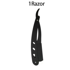 Straight shaver arm, men's folding manual shaver, men's shaver, razor sharp blade barber shop razor (Color: 1 Razor)