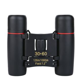 30x60 Zoom Mini Outdoor Binoculars Folding Telescopes 126/1000m Focusing Vision Hunting Telescope (Ships From: China, Color: black)