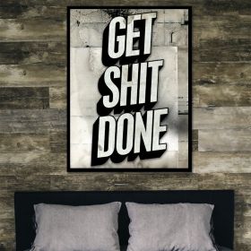 Get Shit Done Canvas (Type: Standard Framed Canvas Print, size: 16" x 12")