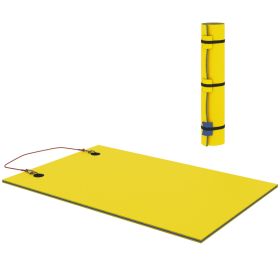 9 x 6 Lily Pad Water Mat for 2 Adults, Floating Water Pad for Lake, Pool, Ocean, Beach, and Boating, Yellow (Option: Yellow)