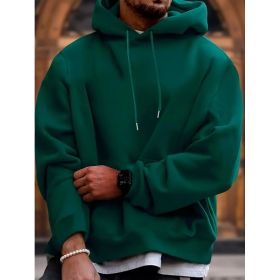 Men's Solid Color Hooded Jumper (Option: Green-3XL)