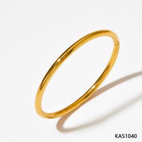 Stainless Steel Bracelet Electroplating Simple Style (Option: KAS1040)